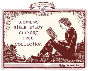 Free Bible Study Clip Art for Women on Pilgrimage, Sticker style Bible Aesthetic for Journaling, Visual Notes and Collage Sermon Summaries