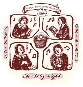 Oh Holy Night lyrics original version from the composer Adolphe Adam , as Choral music named Cantique de noel, printable song word score sheet and variations