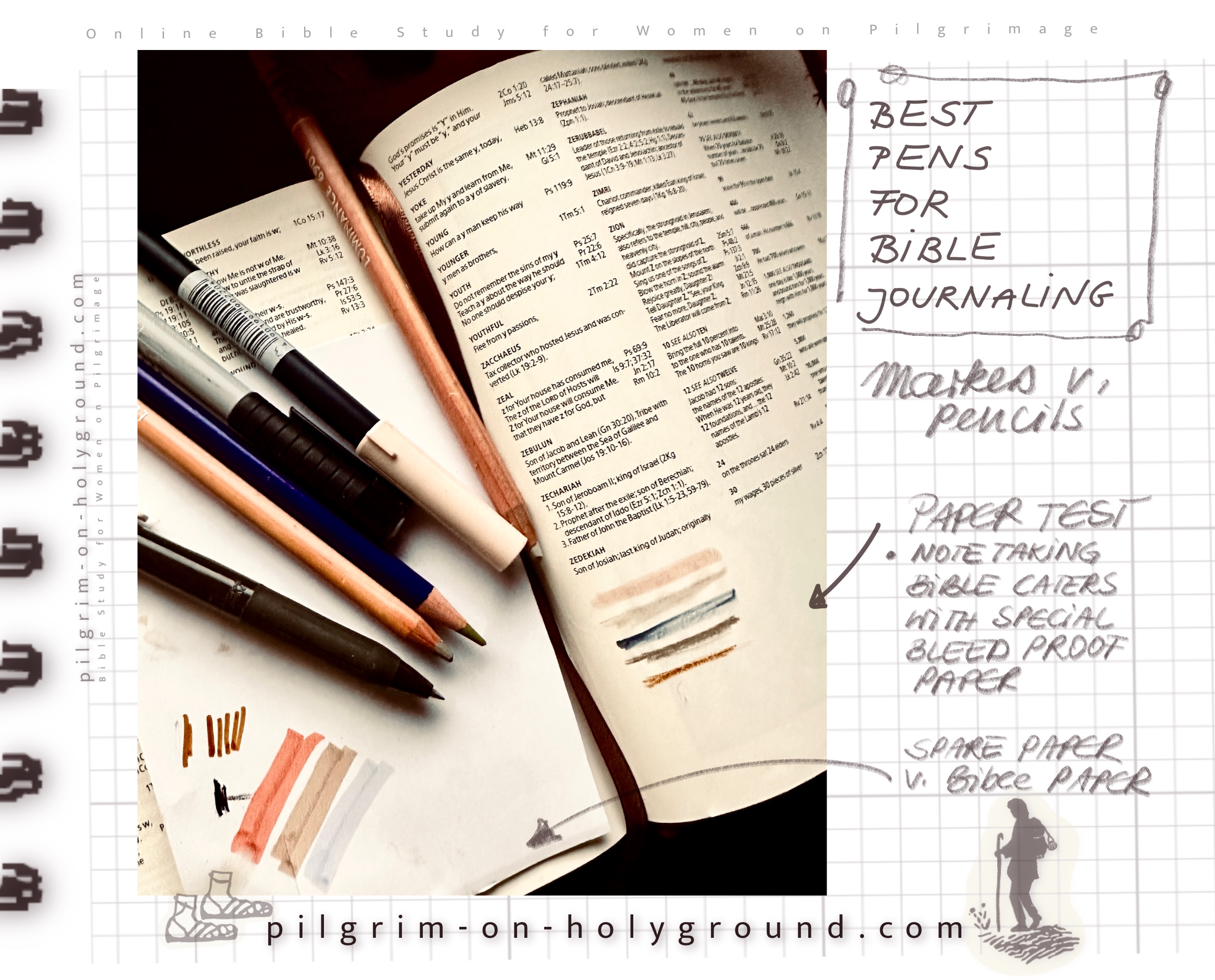 Best Pens for Bible Journaling Coloring Pages for Adults Christian Themed, My favourite for pilgrimage travel, Comparing Marker Pens, biros and Pigment Coloring Pencils Best Pens for Bible Journaling Coloring Pages for Adults Christian Themed, My favourite for pilgrimage travel, Comparing Marker Pens, biros and Pigment Coloring Pencils