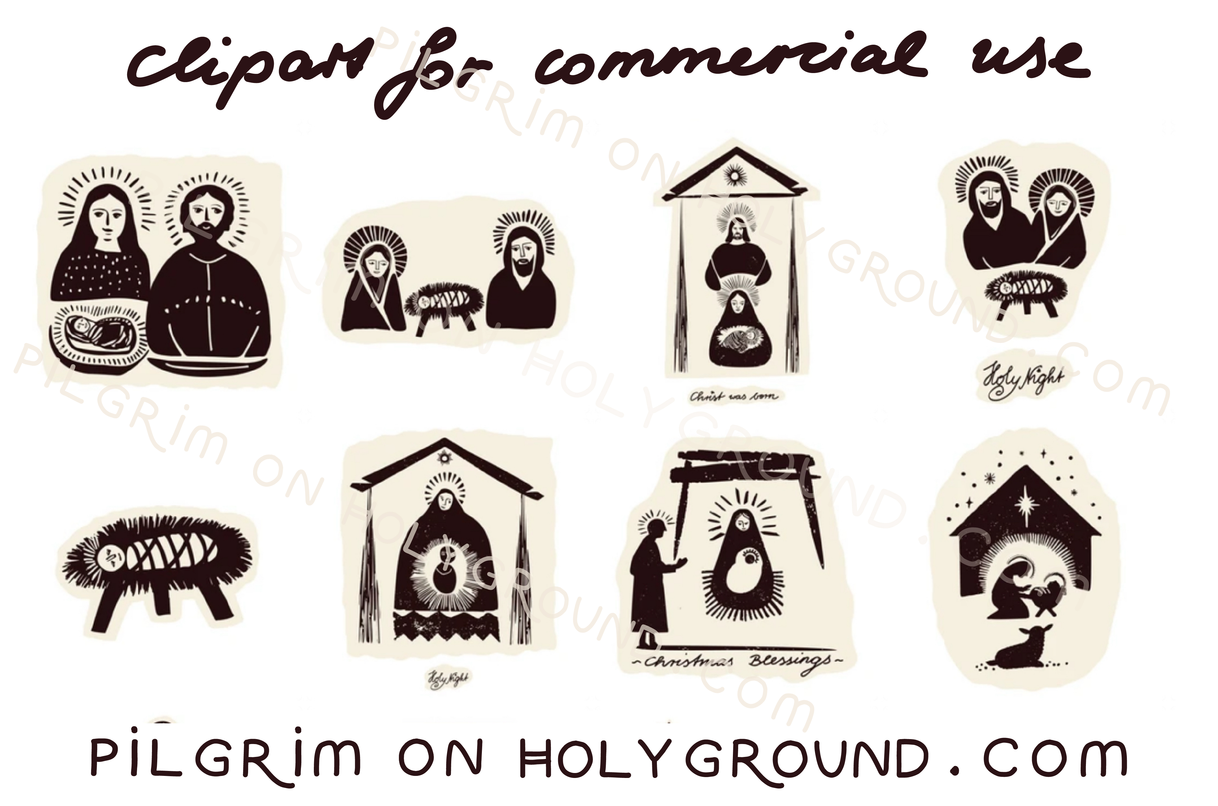 Bible Study Clip Art Christmas available for Commercial use and Fundraising for Church, Retreat, Bible Study Guide Makers 