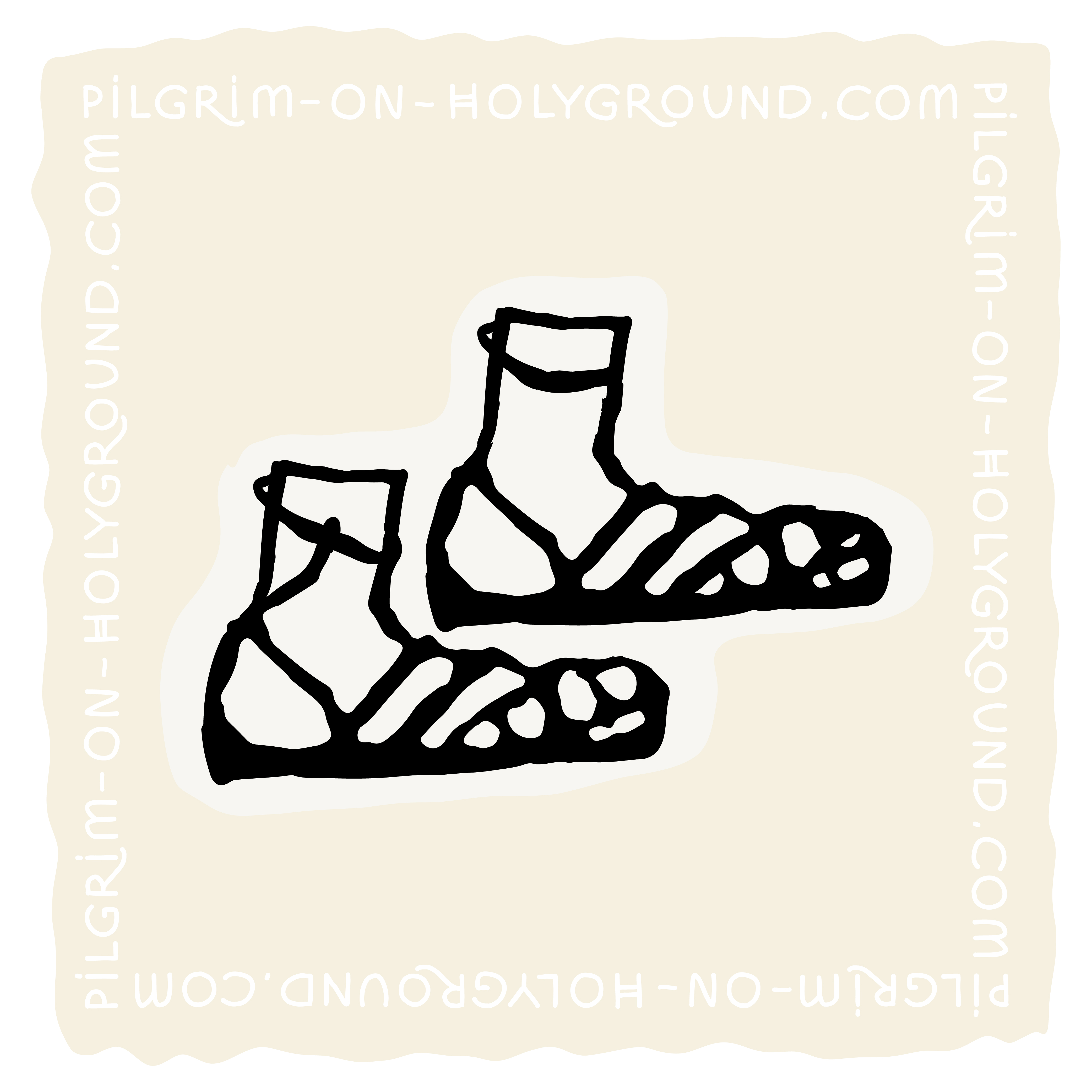 Biblical Sandals Clipart online bible study for women, black and white 