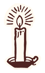 Black and White candle clip art for bible study, simple line art for journaling and visual devotional notes, free download collection at ‘pilgrim on HolyGround.com 