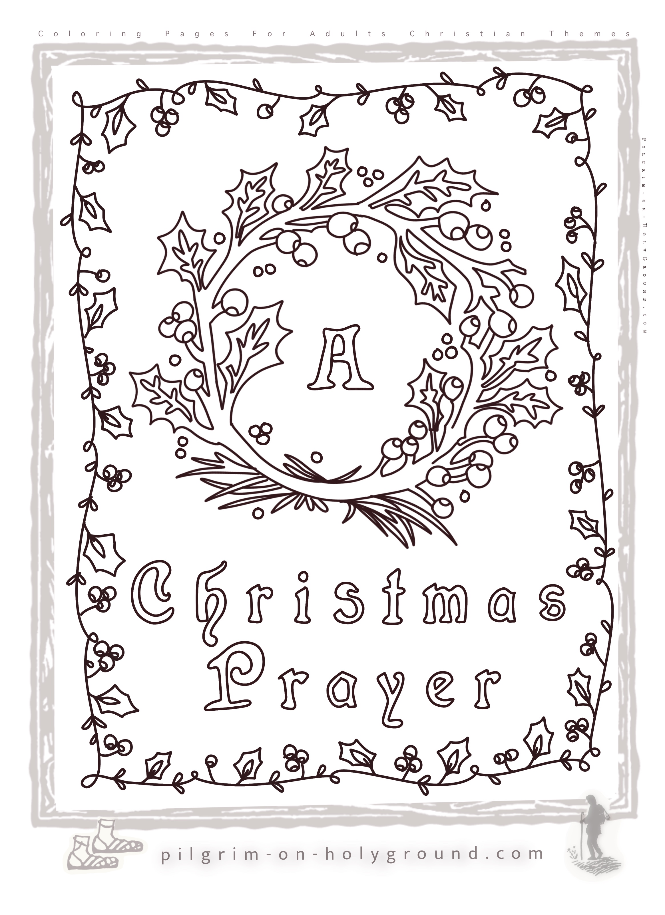 Printable free Christian Christmas Coloring Pages with a Holy saint , perhaps mary looking over a little country church, hands folded in prayer to extend a christmas blessing to color in Printable free Christian Christmas Coloring Pages with a Holy saint , perhaps mary looking over a little country church, hands folded in prayer to extend a christmas blessing to color in