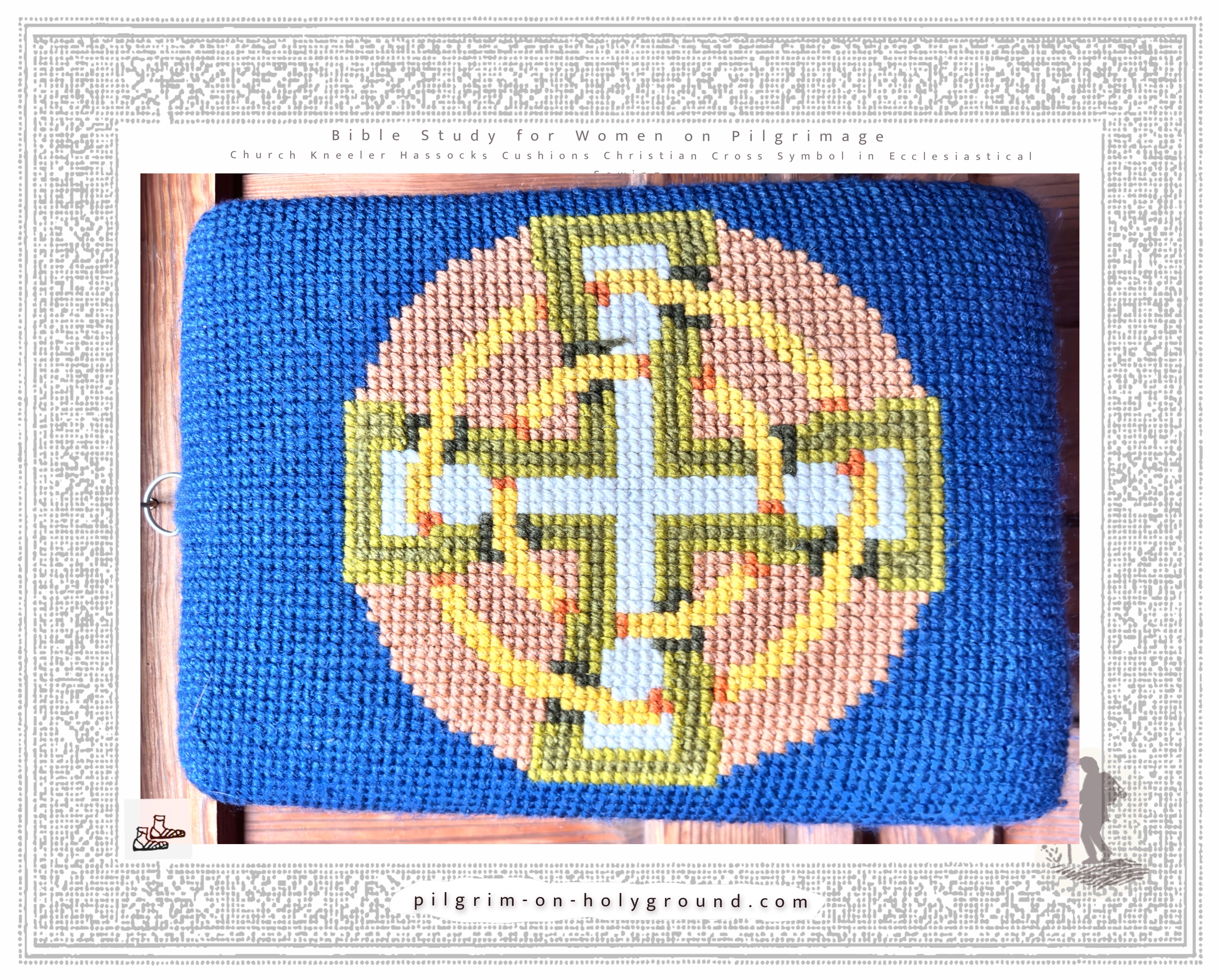 Church-kneeler-cushion-Christian-cross-hassocks-pilgrim-on-HolyGround-archive-1