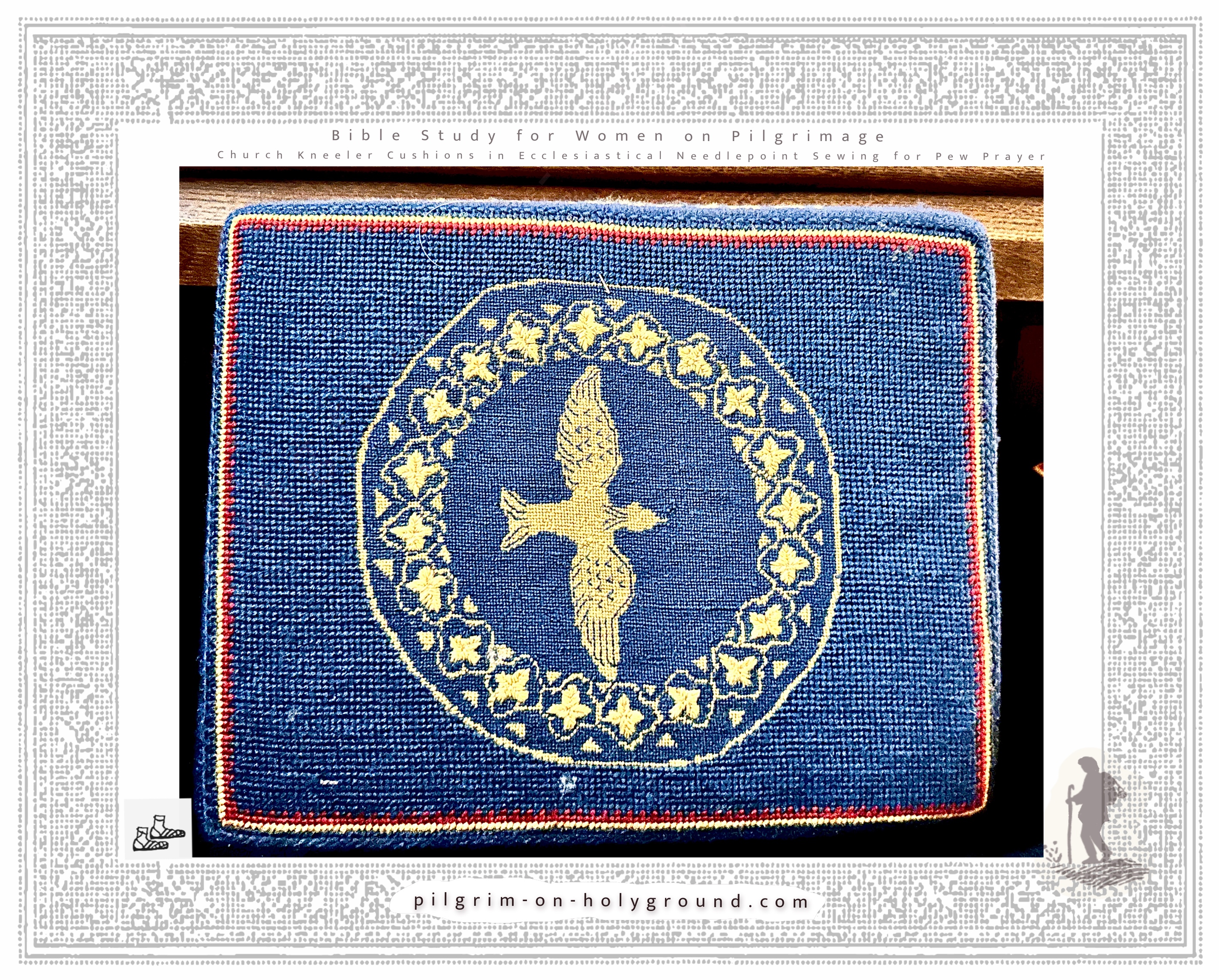 Church kneeler cushions Bible symbol holy spirit Christian