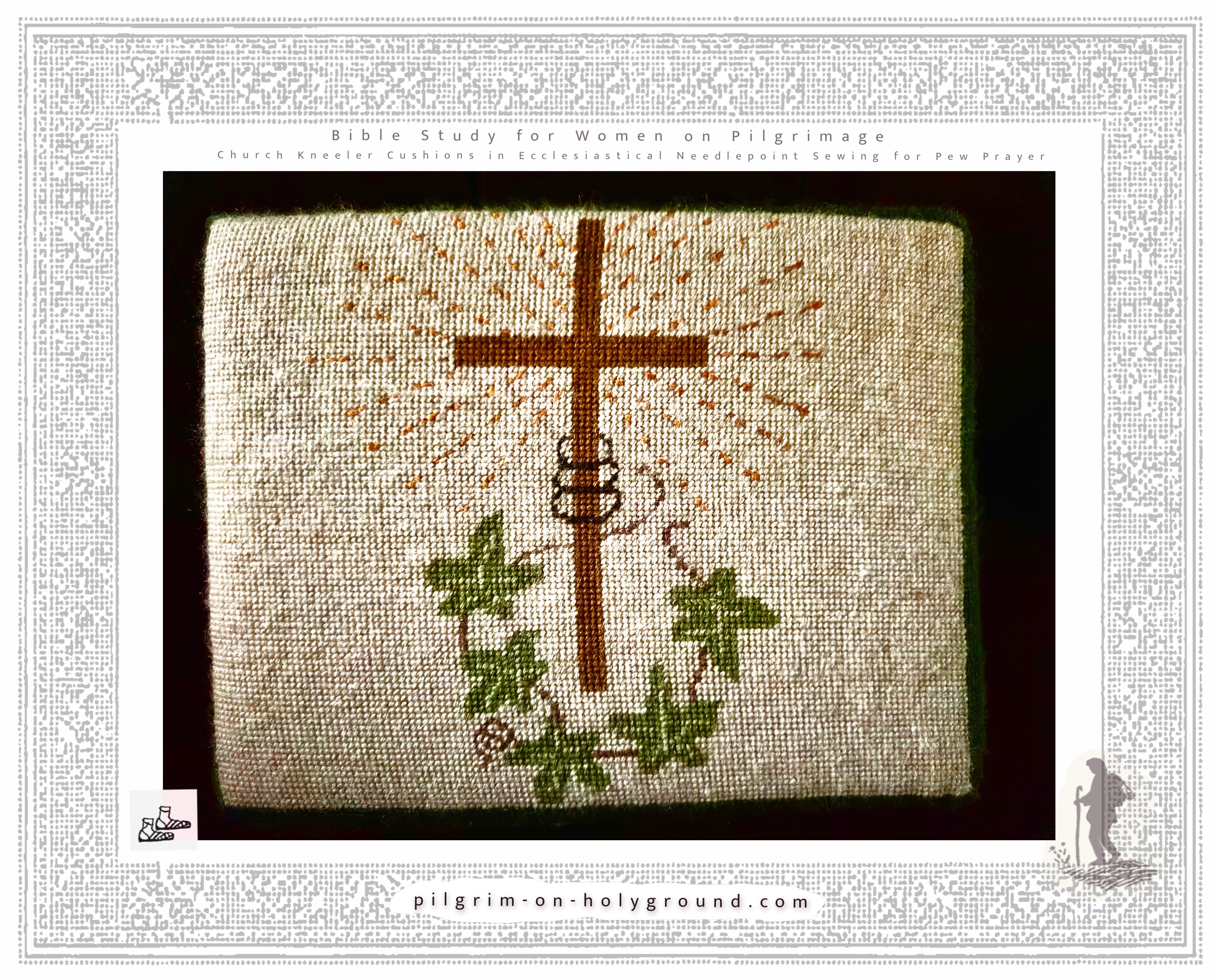 Church-kneeler-cushions-Biblical-symbols-cross