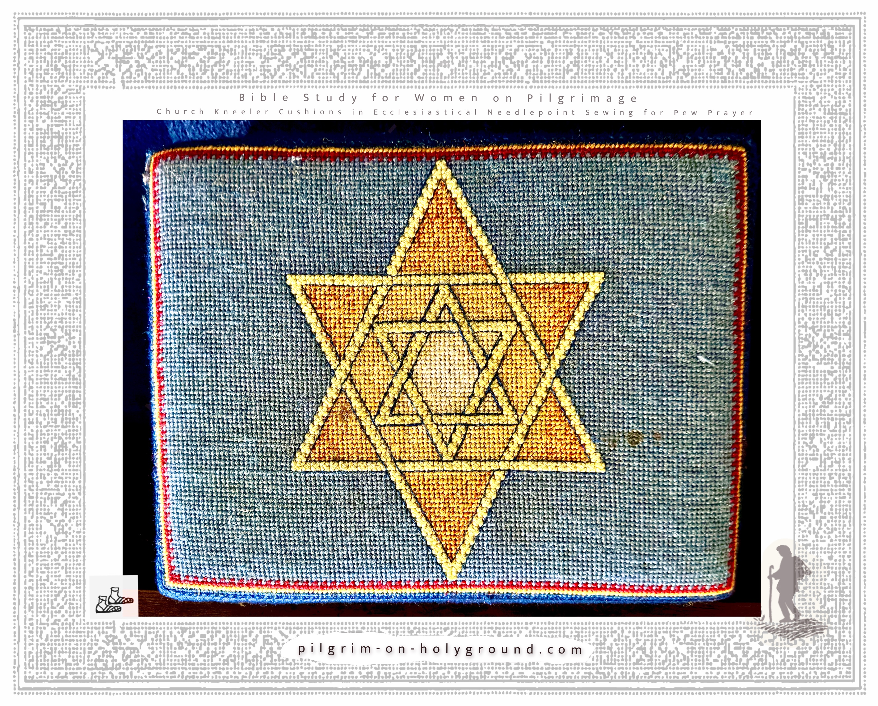 Church-kneeler-cushions-Christian-symbol-star-of-David