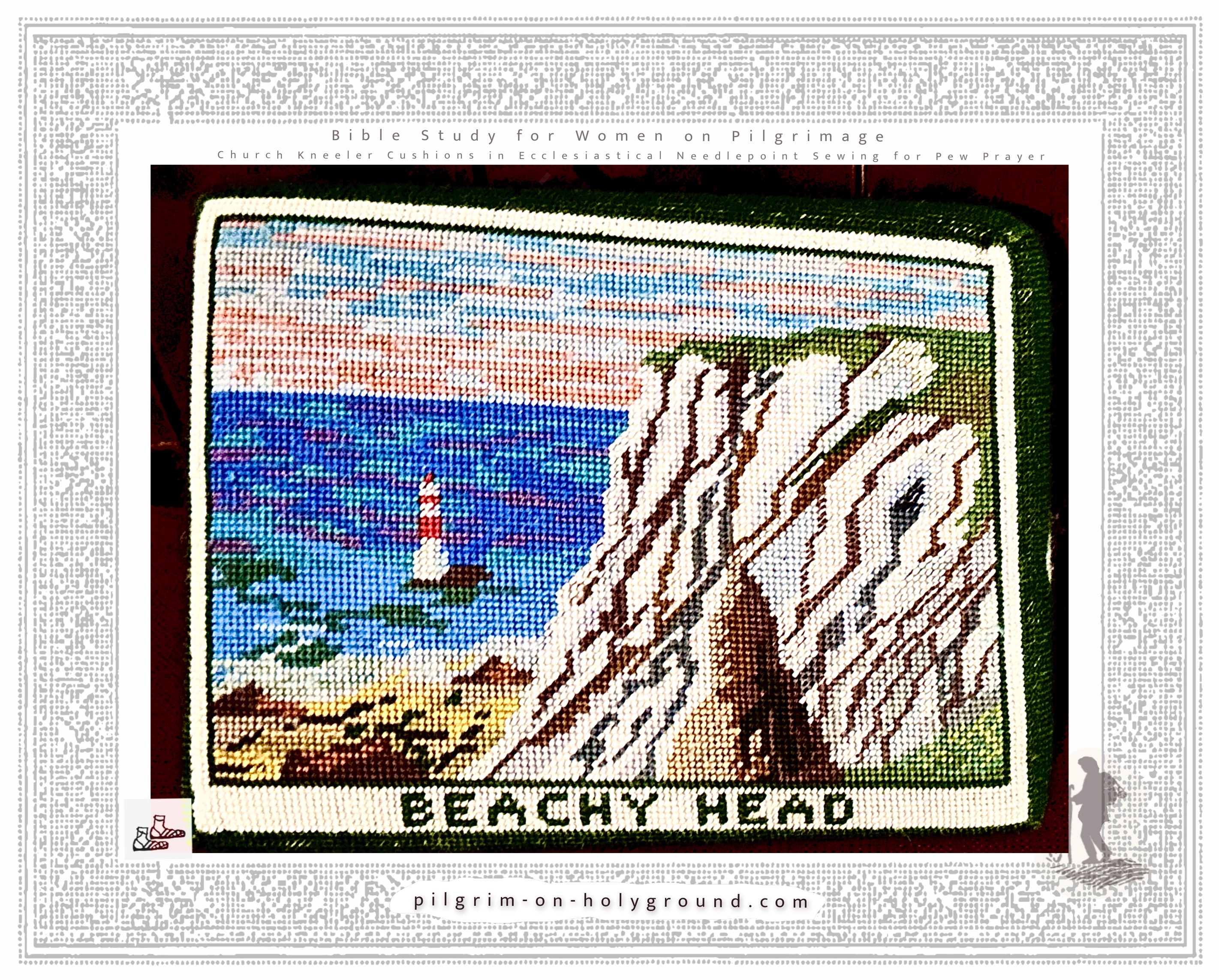  Church kneeler cushions ecclesiastical sewing lighthouse beacon bible symbol