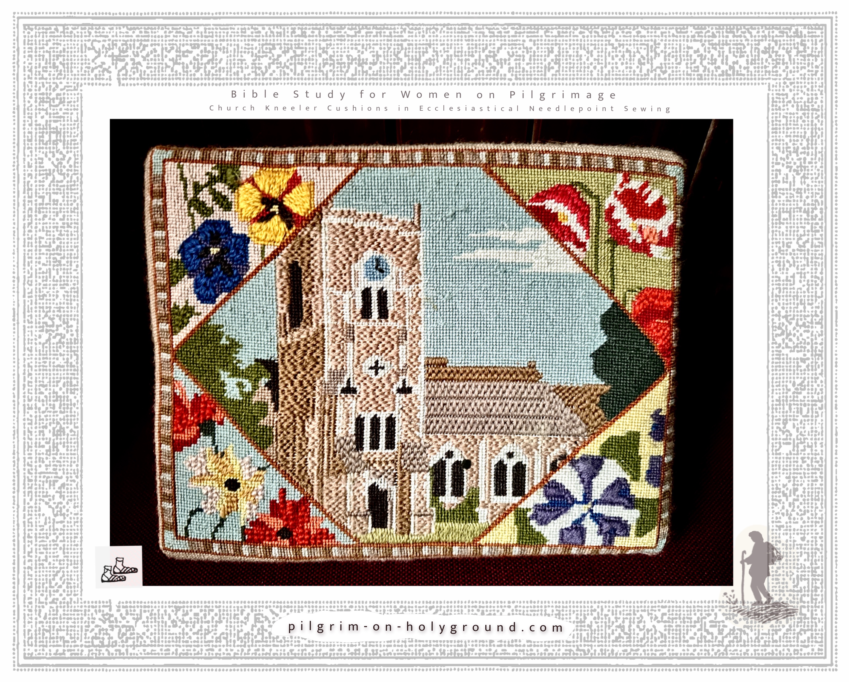 Church Kneeler Cushions in a pew From my pilgrimage travels , Ecclesiastical Sewing Needlepoint Designs for Prayer Cushion Pads Churches Buildings 