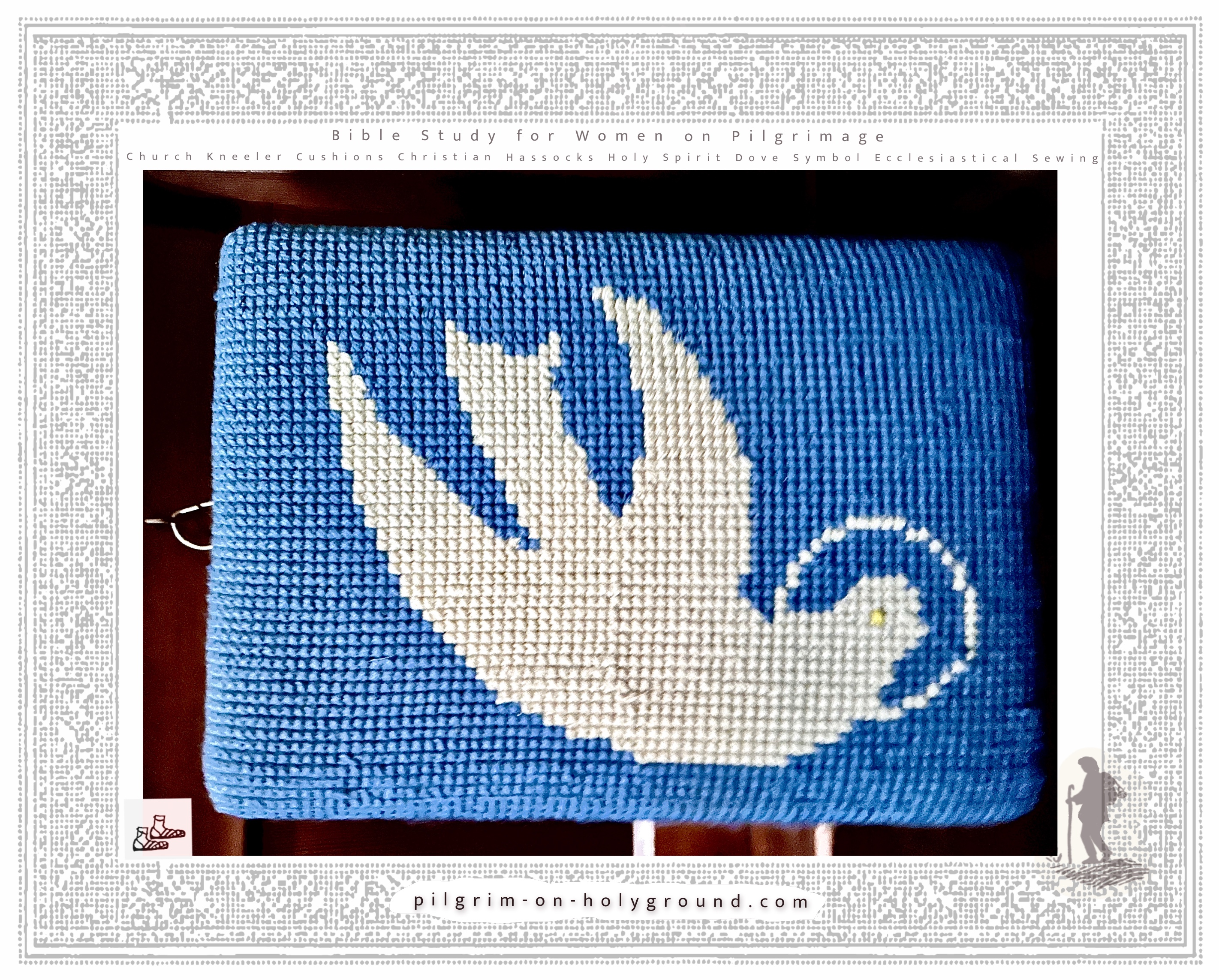 Christianity Cross Design Archive 
You can view my whole  Collection of Church Kneelers Christian Cross Archive   discovered on both longer pilgrim's way journeys and day pilgrimages