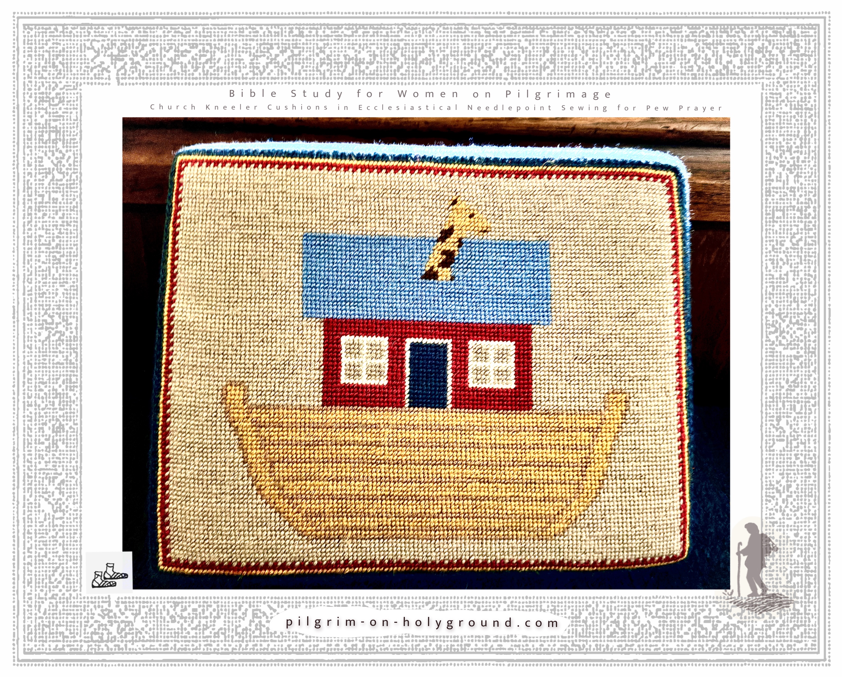 Church kneeler cushions noahs ark Bible story