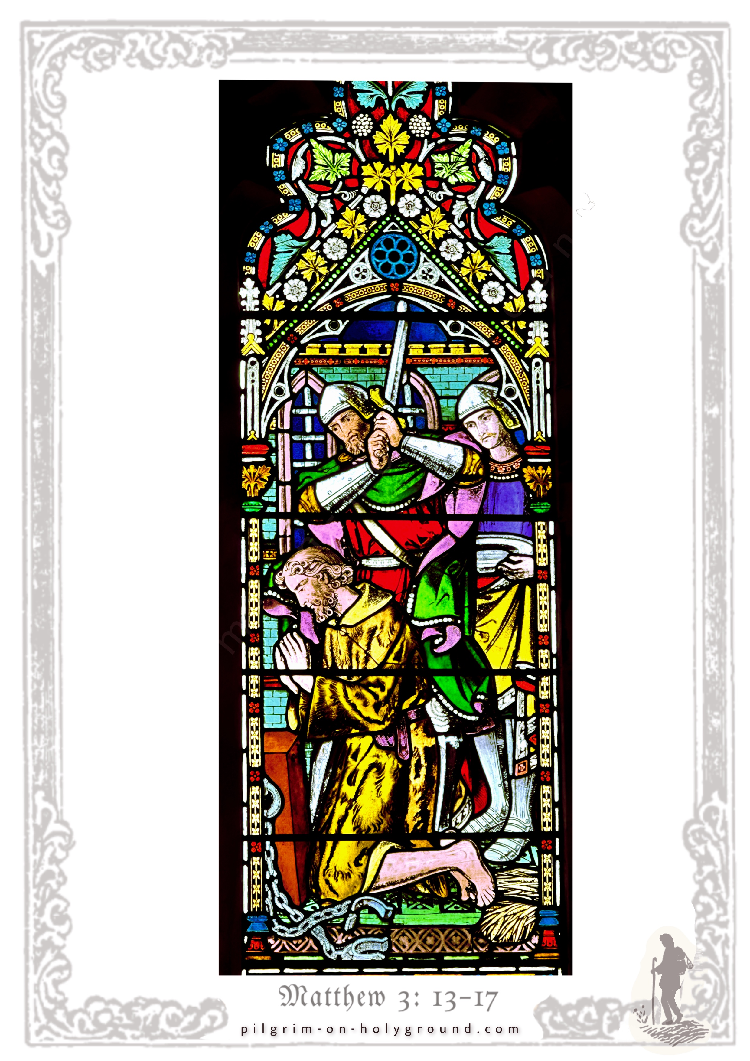 Church Stained Glass Windows Bible Character Saint John the Baptist 