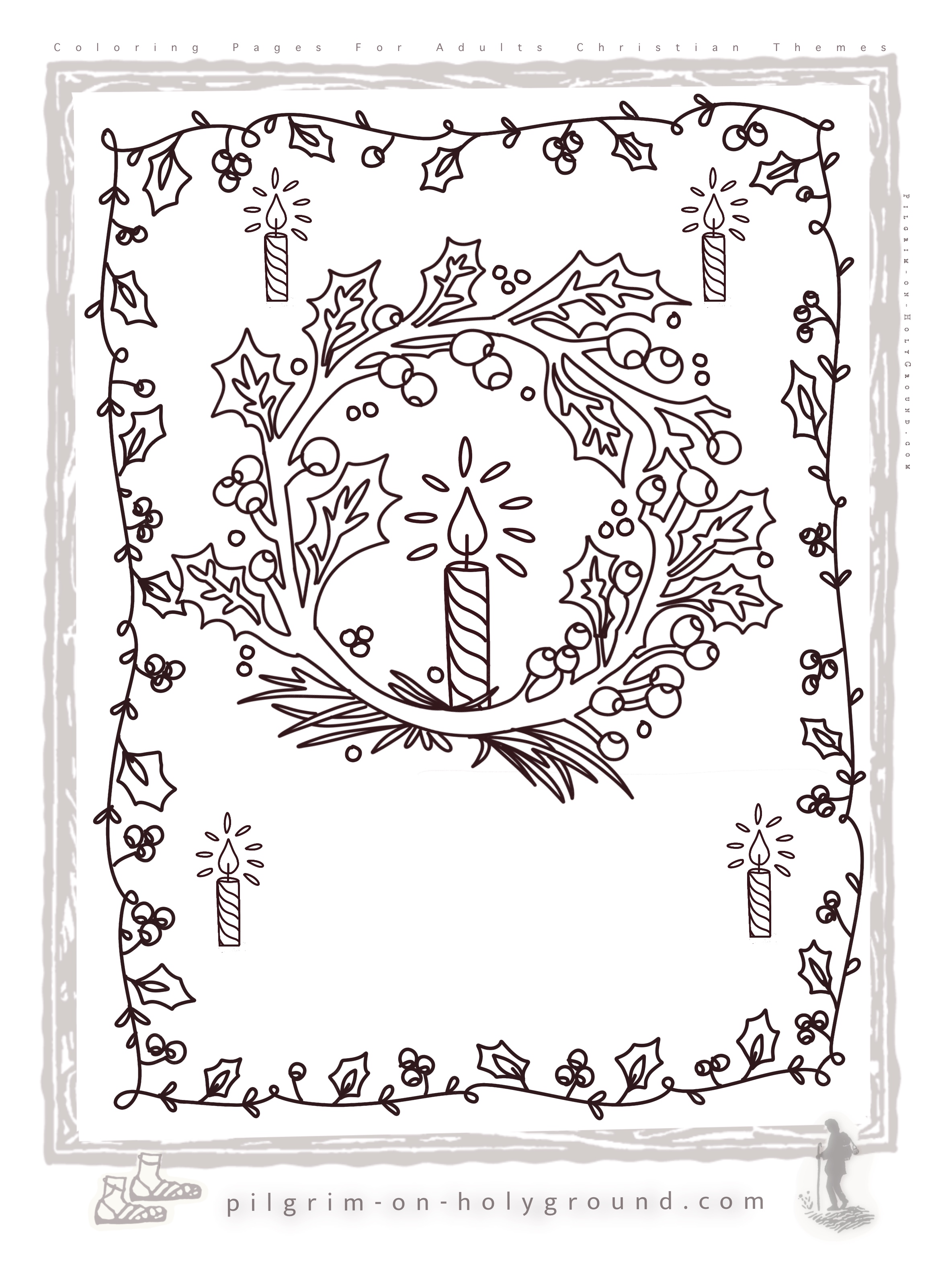 ✞ Coloring Page of Advent Wreath Prayer with Candles

2 versions of the church decor wreath with 5 advent candles , one with the advent prayer text and the Christ candle in the center