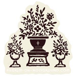 Flower Arrangements for Church Floral Decor , Real Photos from my Pilgrimage Trips at Pilgrim on HolyGround