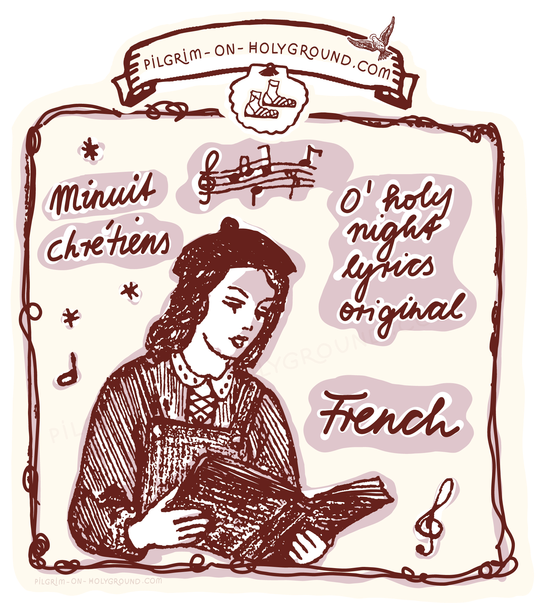 Oh Holy Night Lyrics Original German Oh Heilige Nacht Weihnachtslied mit 2 Versionen und phonetic guide to Weihnachtslied “O Heilige Nacht der Nächte Song O Holy Night lyrics original french version original French carol “Minuit, chrétiens” with 2 Versions und phonetic guidepretty decor, free printable music score sheet from composer Adolphe Adam ,