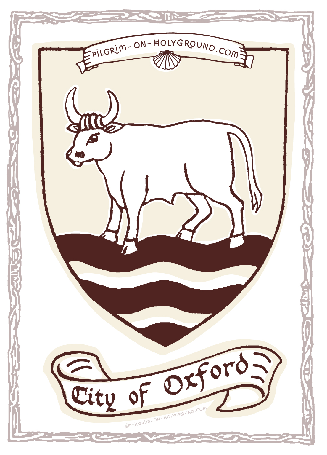 Oxford Symbol Animal Ox Patron Saint St Frideswide or Frideswyde, Frithswith