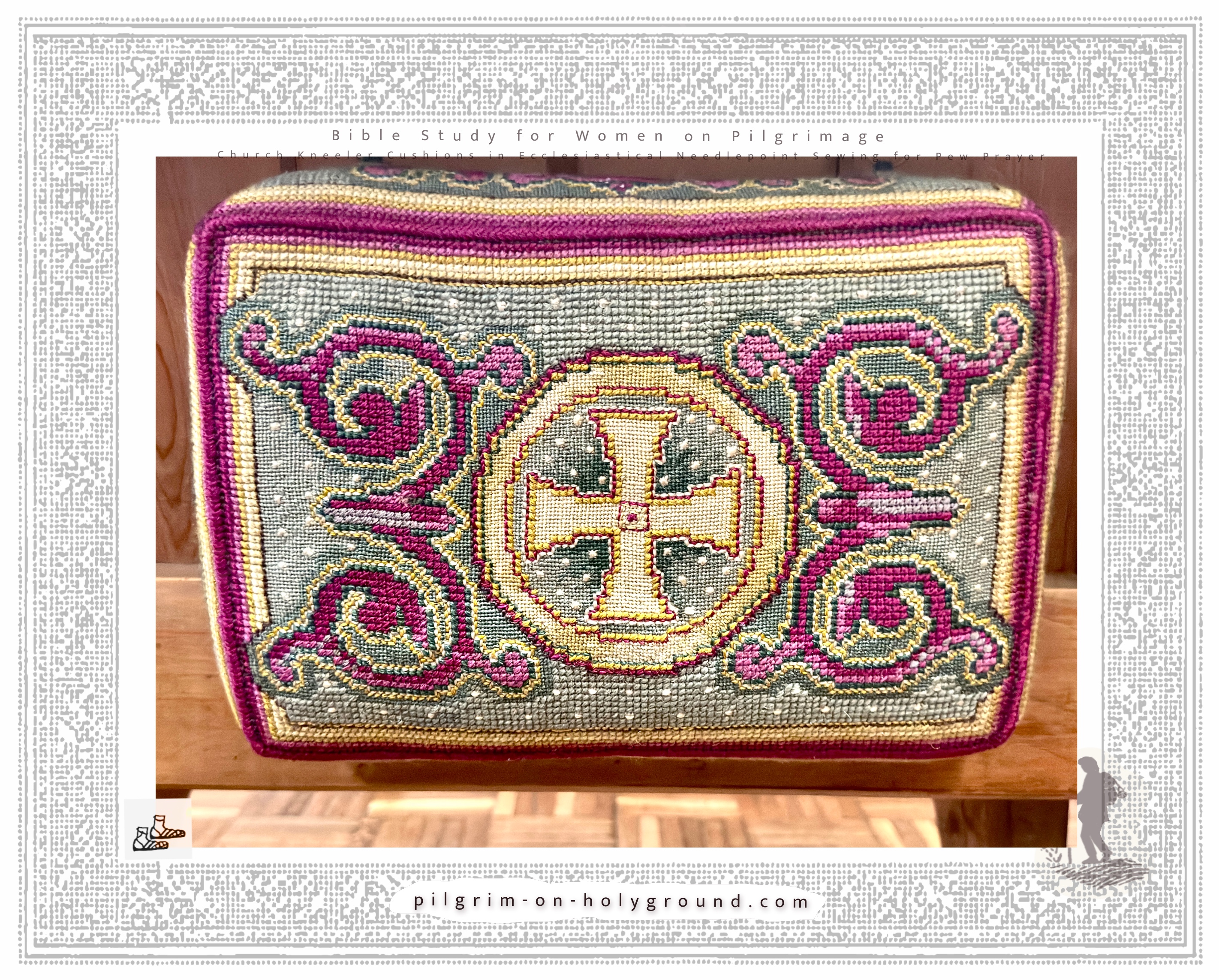 Parish Kneelers Archive Celtic Knot Cross Church Kneeler Cushions Christian Crosses