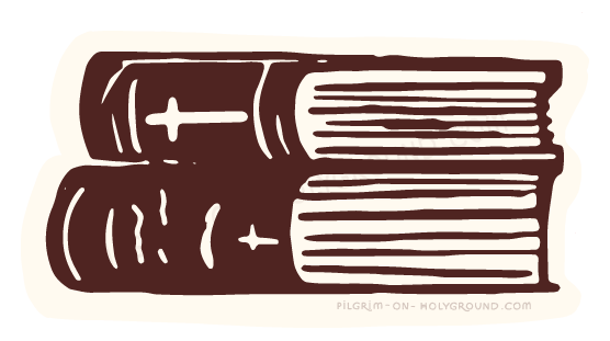 Picture of Bible Stack for Womens Bible Study Clipart free to download at Pilgrim on Holyground for Devotional Journaling Time black and white transparent png sticker style aesthetic