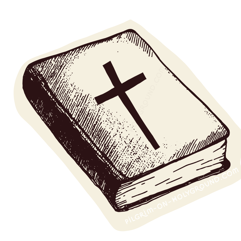 Picture of Bible Black and White Illustration Pic 