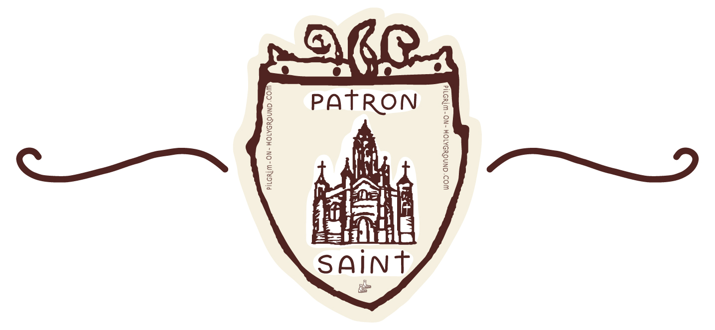 What is a Patron Saint of ? and Who is my Patron Saint ? From my Pilgrimage Journeys Discovered Patrons Saints List and Meanings with Pics of Church Stained GLass windows from the Pilgrims Way