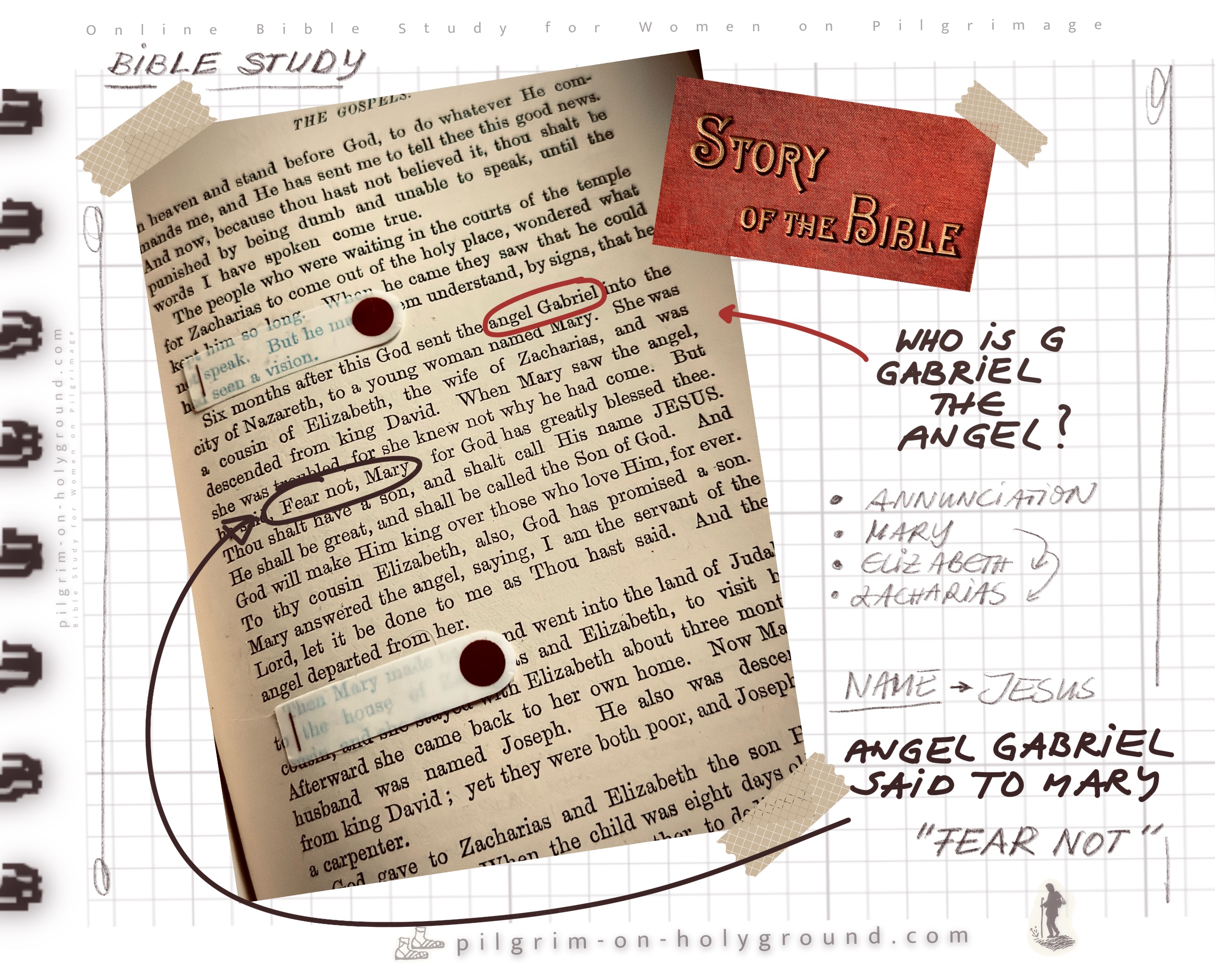 Who is Gabriel the Angel, In Bible Appears to Mary Annunciation Pics , Bible Study Journaling Notes from " Story of the Bible" text book Who is Gabriel the Angel, In Bible Appears to Mary Annunciation Pics , Bible Study Journaling Notes from " Story of the Bible" text book