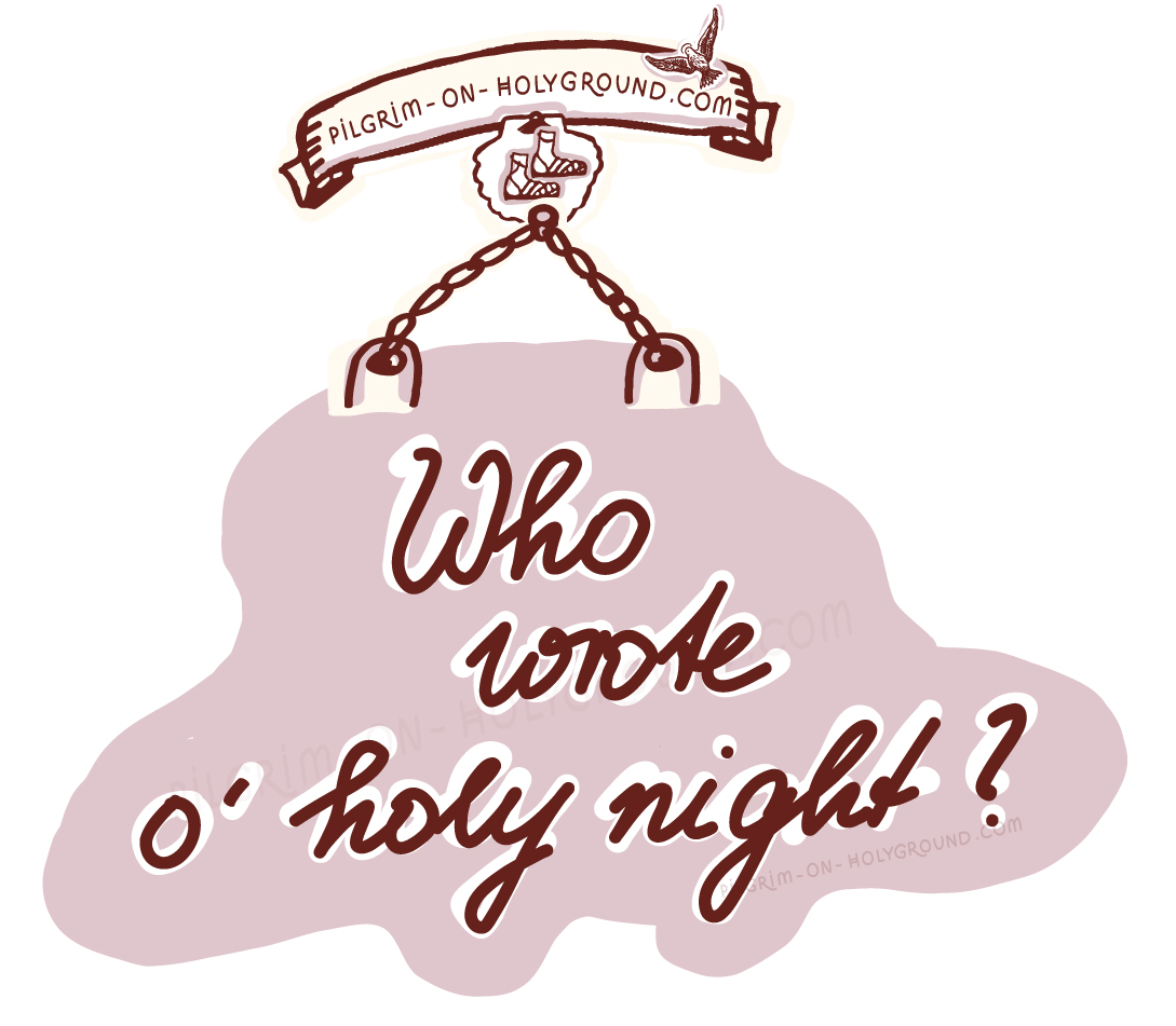 Who wrote o holy night original song ? Lyrics, words, Portrait of Composer Adolphe Adams  Free printable Christmas Music Song Sheet original