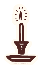 Candle clip art for bible study black and white simple line art for visual notes and Christian journaling stickers