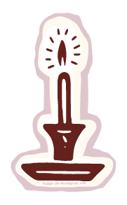 Candle Clip Art for Bible Study Aesthetic Sticker Style with Flame lit for Journaling and Devotional Christian Notes