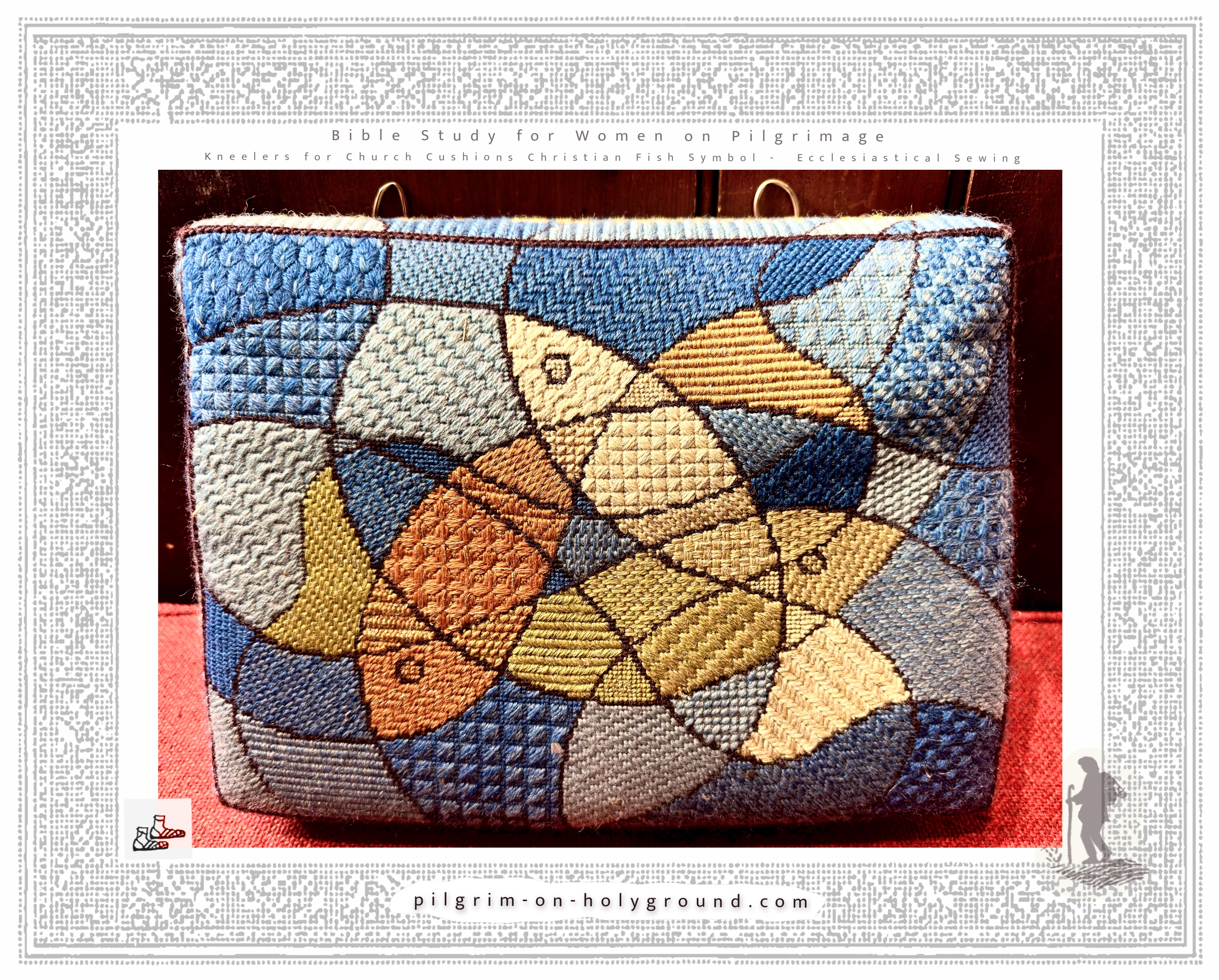 Kneelers for Church Cushions Fish Symbol Christianity at Pilgrim on HolyGround Online Bible Study for Women on Pilgrimage Kneelers for Church Cushions Fish Symbol Christianity at Pilgrim on HolyGround Online Bible Study for Women on Pilgrimage