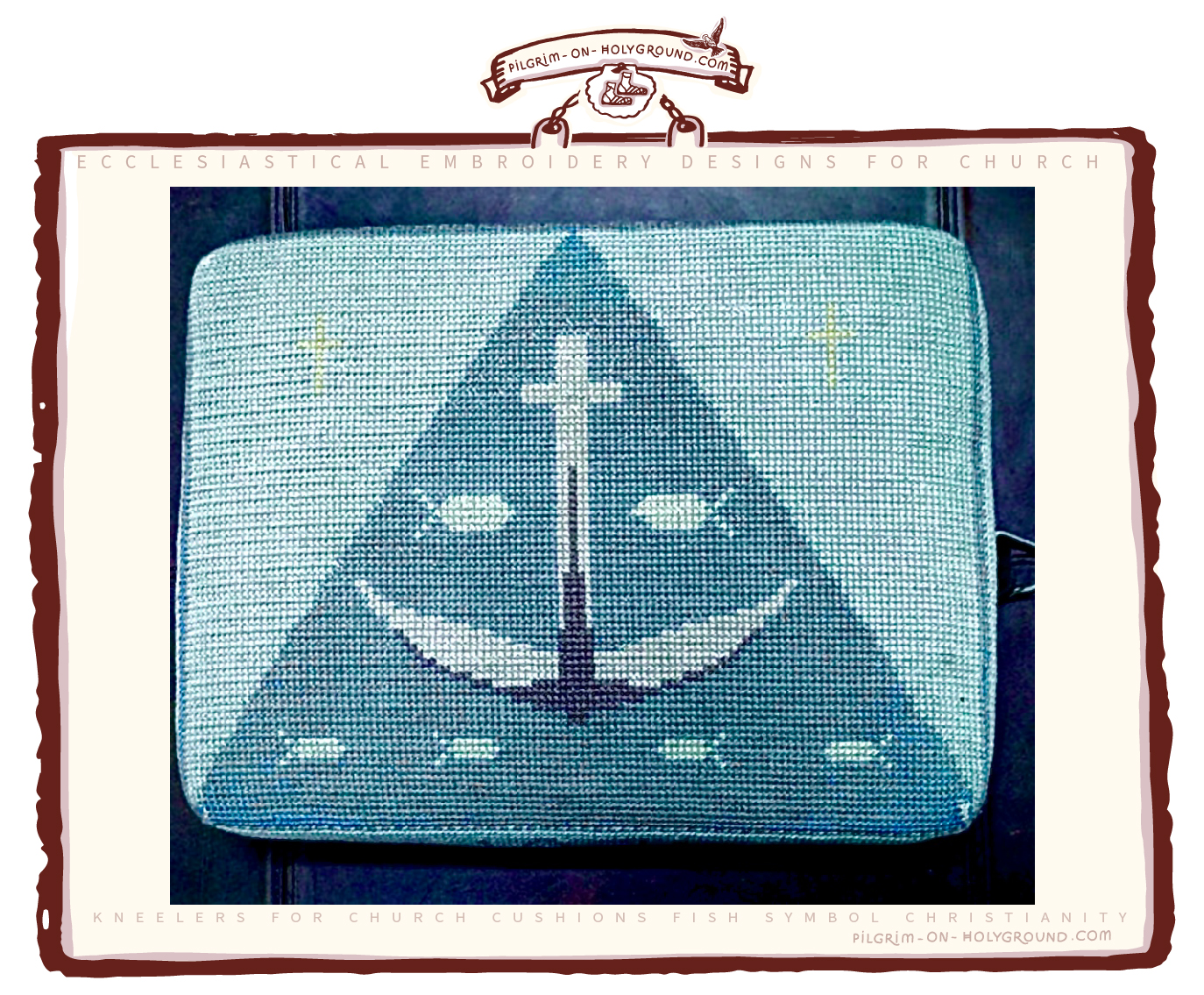 Kneelers for Church Fish Symbol Christianity Design, Ecclesiastical sewing, embroidery and tapestry in a pew from my parish pilgrimage travels Kneelers for Church Fish Symbol Christianity Design, Ecclesiastical sewing, embroidery and tapestry in a pew from my parish pilgrimage travels